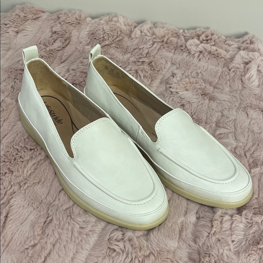 Life Stride White Slip-On Shoes
